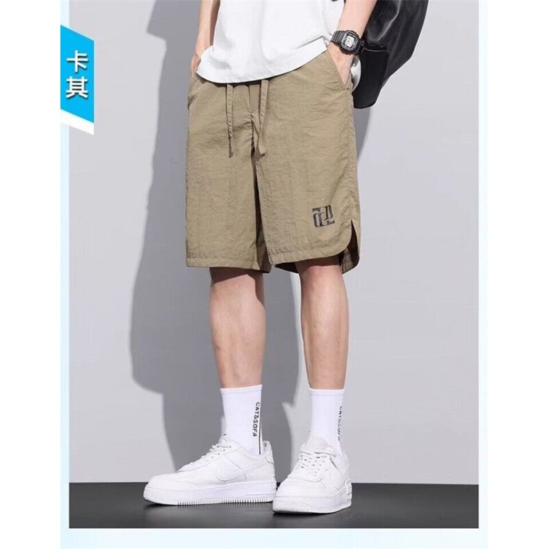 W60-P30冰丝休闲短裤男夏季薄款宽松速干运动五分裤图片