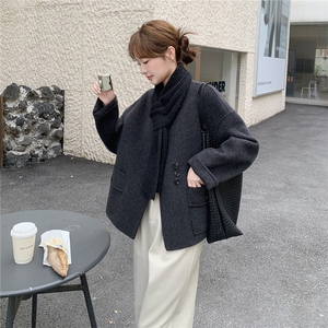 复古高级感毛呢外套女冬季2025新款韩系气质时髦减龄超火羊毛大衣图片