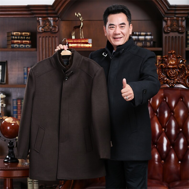 8037/P150中老年大衣中长款呢大衣男装中年男装呢外套老年人大衣，男装毛呢大衣，星座1216（原钱塘722）
