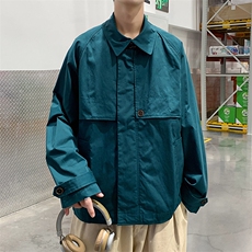2022春秋季新款韩版宽松百搭纯色夹克机能风潮流外套W5231-P50，男装夹克，星座512-2