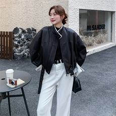 新款加绒皮衣外套2C0959172P205K298，女装短外套，2C095