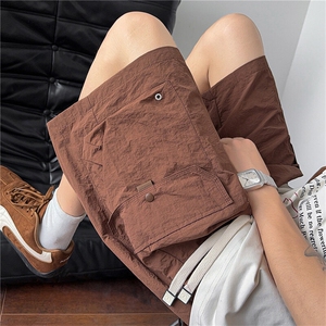 2025新款休闲中裤冰丝五分裤速干户外工装短裤青年现货K8543-P34图片