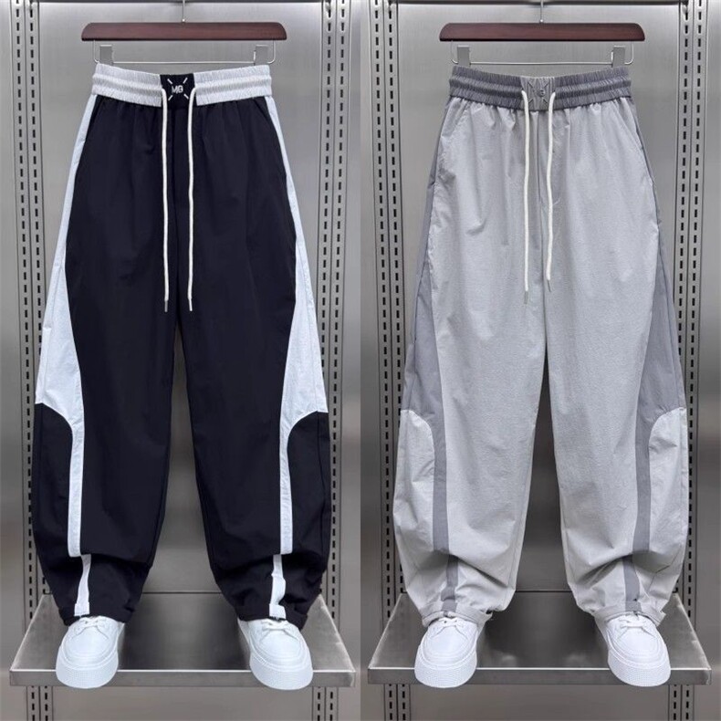 1506A/GK070/P53高级感直筒裤男款潮流宽松阔腿男裤图片