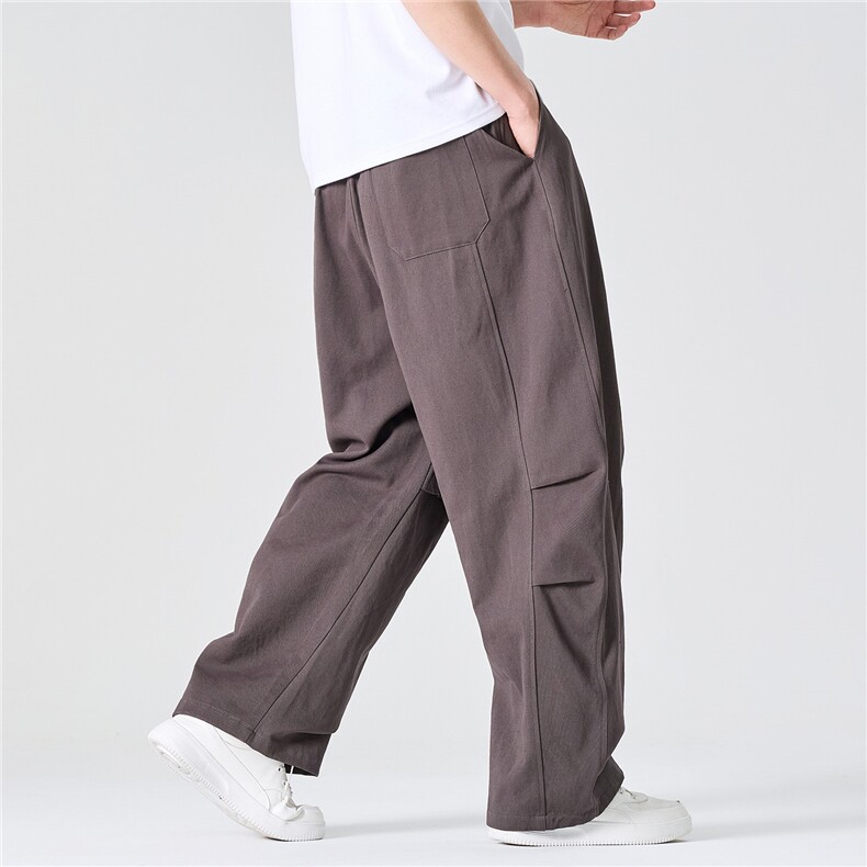 春装新款大码日系复古直筒阔腿裤伞兵裤工装裤潮美式K319/P60，男装工装外套，电商A221A