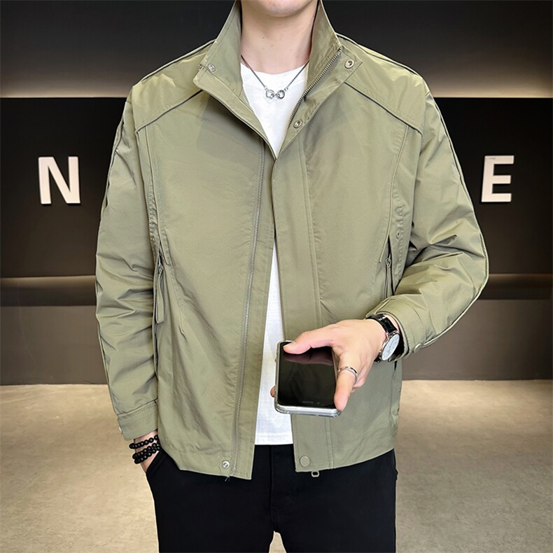店主风男夹克2025秋季新款休闲立领夹克外套男装B317/JK802/P105,男装夹克,电商B317