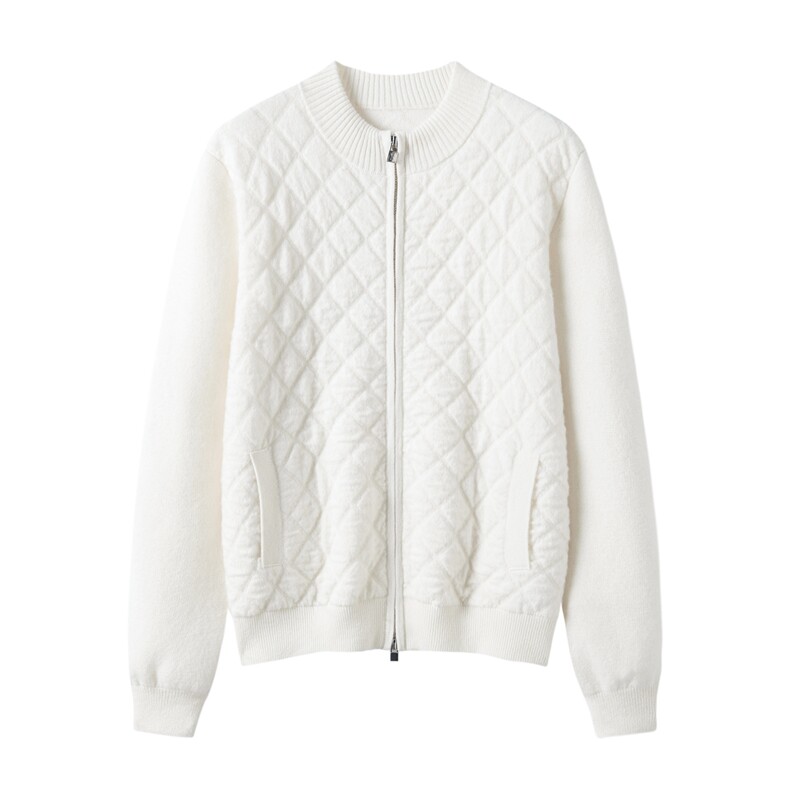 2025年秋季时尚百搭通勤简约休闲棉服开衫，女装羊绒衫，暖习羊绒