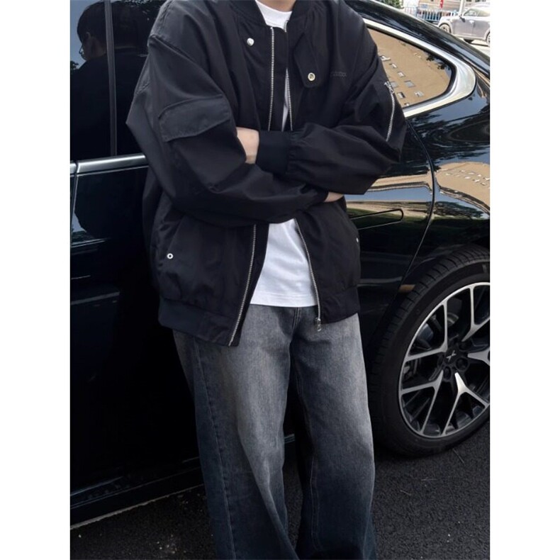 美式ma1飞行员夹克外套高级感痞帅棒球服JK37特P56,男装夹克,星座908-1