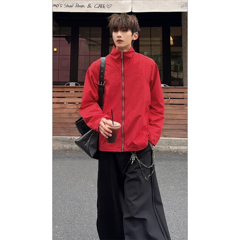 街头时尚复古元素时髦夹克潮街休闲款式情侣百搭上衣HY803TP60,男装夹克,电商A102B