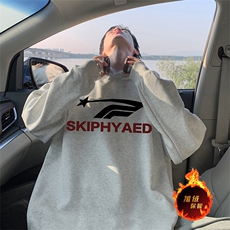 抖音得物供货可提供视频秋冬重磅美式宽松连帽卫衣WKD36，男装卫衣，电商A486