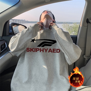 抖音得物供货 可提供视频 秋冬重磅美式宽松连帽卫衣WKD36图片