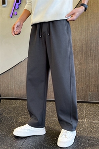 2026新款春季裤子男宽松直筒卫裤休闲运动弯刀裤 A313-261159-P68图片