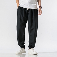夏大码日系港风百搭垂感哈伦裤休闲裤宽松韩版风潮K101/P35，男装休闲裤，电商A221A