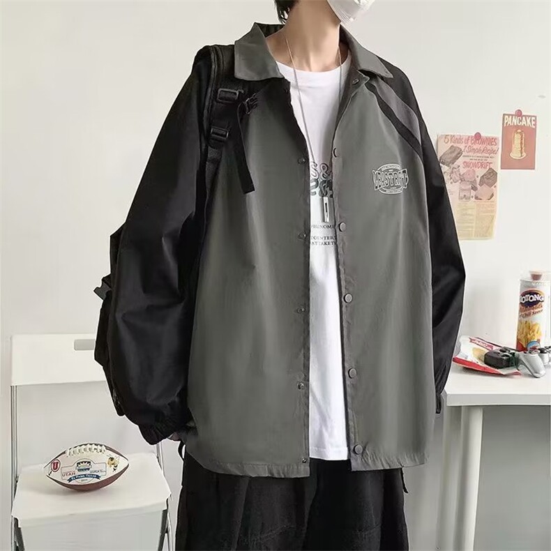 港风日系外套男春秋季翻领夹克ins潮流男装休闲男衣服JK014-P55,男装夹克,星座308B-1