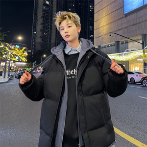 冬季加厚棉衣外套男假两件加厚外套男装上衣BM07-P75图片