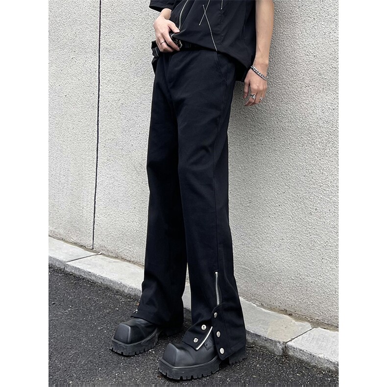B221美式ins高街小众排扣拉链牛仔裤LK22073-P60控78,男装牛仔裤,电商B221