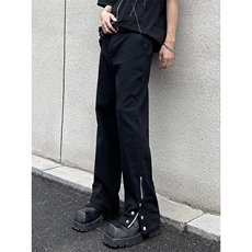 B221美式ins高街小众排扣拉链牛仔裤LK22073-P60控78，男装牛仔裤，电商B221