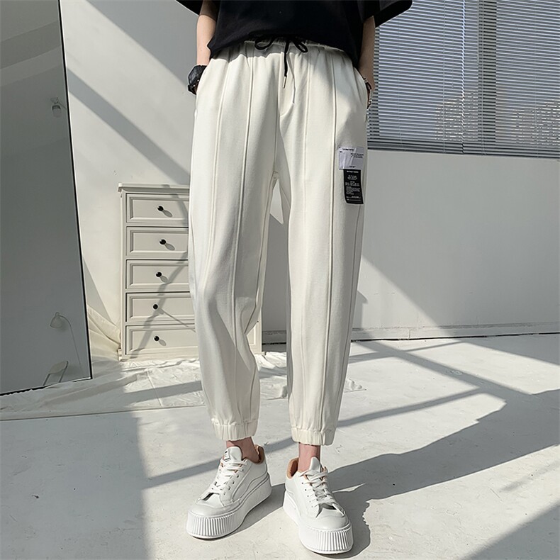 灰色2023春夏装男士九分裤青年束脚运动卫裤休闲裤潮K109-P58控79,男装休闲裤,电商A108