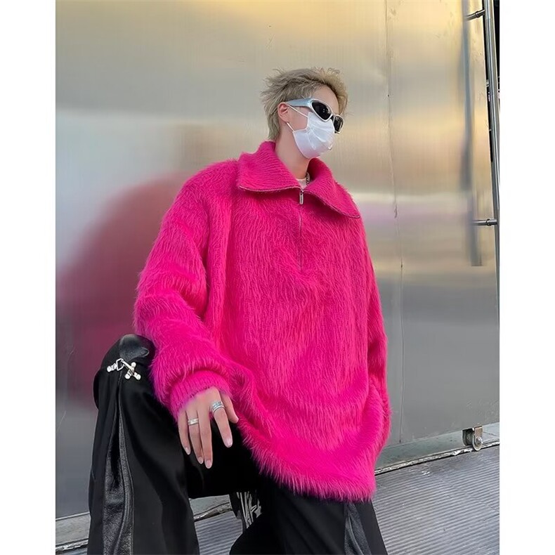 设计感高领半拉链针织衫宽松慵懒风冬季加厚保MY270-P63,男装针织衫/毛衣,星座1109-3