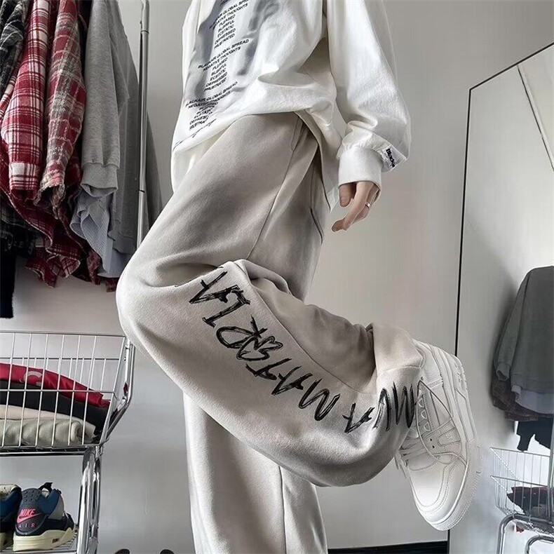 2025春季hiphop运动卫裤美式复古慵懒休闲裤男潮牌现货K7653-P48,男装休闲裤,星座512-3