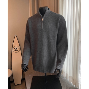 现货2W件长袖时尚休闲男装半拉链毛衣XZ608-TM2144-特P45图片
