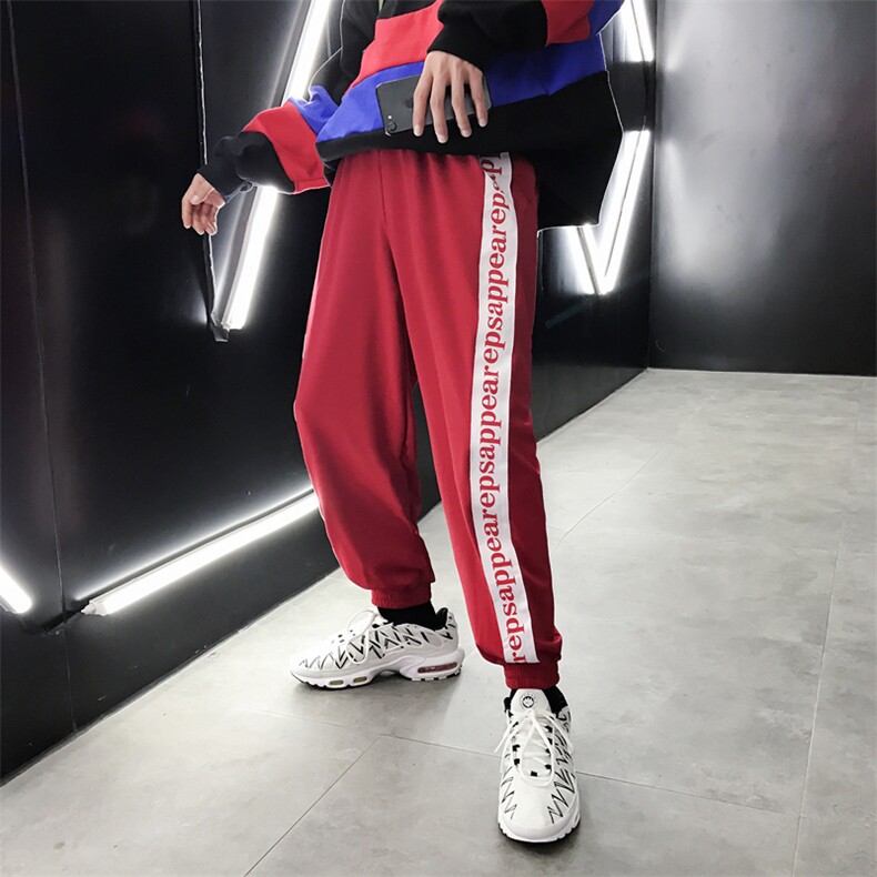 秋季新款男bf风阔宽松小脚裤运动裤ins长裤920/P50（60）,男装休闲裤,星座1506-1