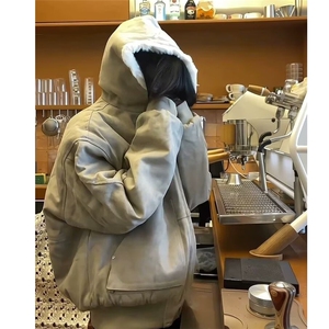 有货 美式连帽棉服男女冬季加厚棉衣座山雕夹克外套LM2666-P135图片