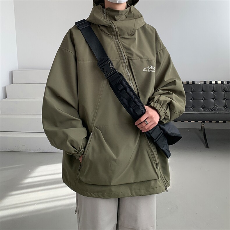 8XL-M特大码春季Cityboy宽松冲锋衣夹克男女上衣外套男JK1310P85，男装夹克，电商D206-1