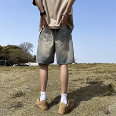美式vibe裤子高街水洗牛仔裤男设计感小众拉链裤K733P36，男装牛仔裤，星座1116-2