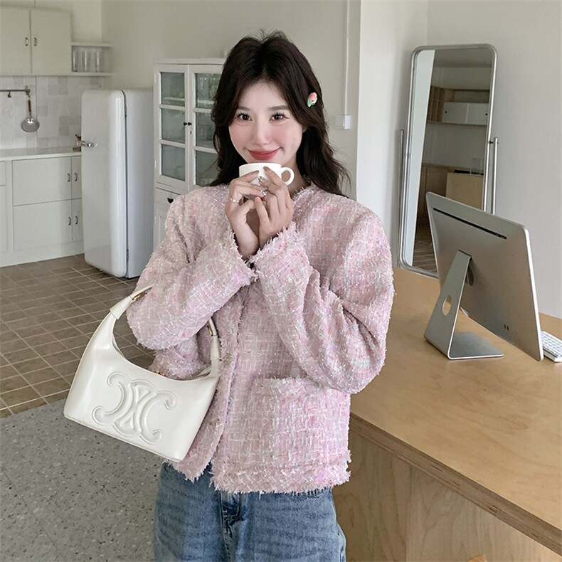 现货新款花色小香风外套25022P155K228,女装短外套,2D035