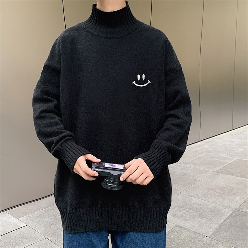 M18204-P45加绒款-P65半高领毛衣男士大码针织衫男毛线衣男,男装针织衫/毛衣,电商A040