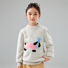 优质女童针织衫秋冬新款小女孩洋气打底男童提花儿童羊毛上衣衣，童装儿童羊毛衫，初丹羊绒童装