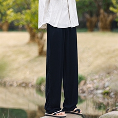 8XL-M特大码风亚麻裤休闲棉麻裤直通宽松冰丝裤K919P58控78，男装休闲裤，电商D206-1