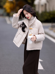 有报告！90%白鸭绒立领羽绒服，档口拿220元图片
