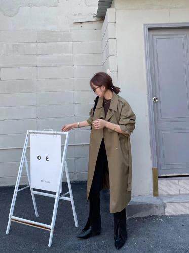 风衣加长版，女装风衣，玩美