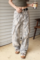 重磅美式高街迷彩扎染工装潮牌伞兵长裤A436-6217C-P851118，男装休闲裤，电商A436
