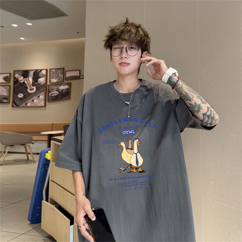 220G夏季新款纯棉圆领短袖T恤DT453-特P19控38,男装T恤,电商B370