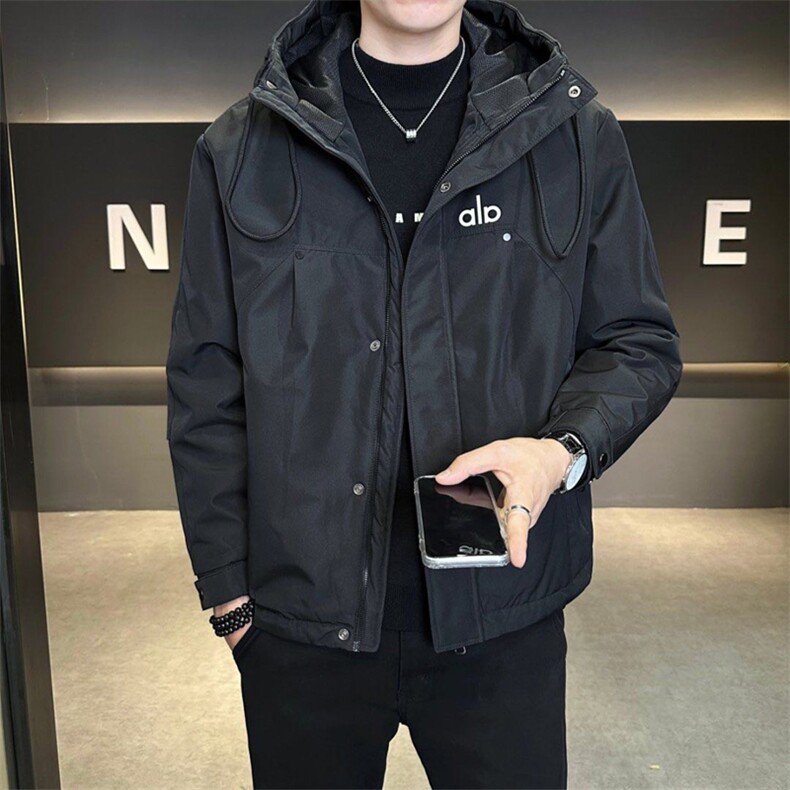 2025秋冬新款二棉加棉夹克连帽冲风衣男士外套棉服，男装风衣，星座414（原B263）