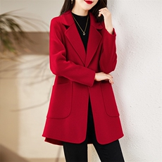 双面羊毛大衣女2022年秋装短款高端奢华大气风衣式小个子毛呢外套，女装毛呢外套，贵人树