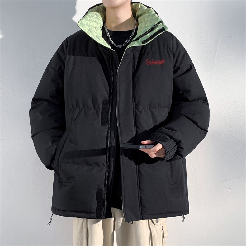 抖音得物品质深度库存三防面料假两件格子棉衣外套棉服66635特P85,男装棉衣,电商A486