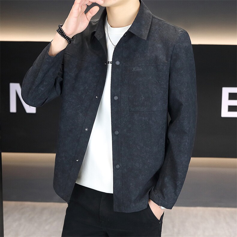 店主风夹克外套男春秋休闲百搭时尚翻领男士夹克上衣N7958-P90,男装夹克,星座310B-3