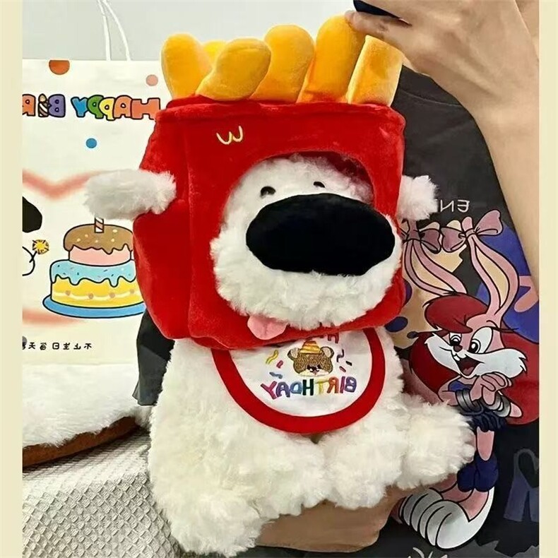 可爱网红爆款酷酷薯条小狗，星越玩具厂家网供