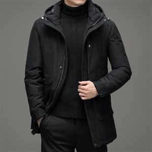 男装冬季新款保暖男中长款外套潮流宽松羽绒服外套ZELD9817-P385图片