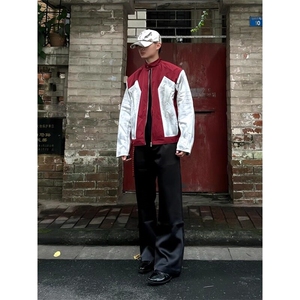 短款赛车服外套潮牌小众设计vibe高街机车夹克 JK8557 特P68图片