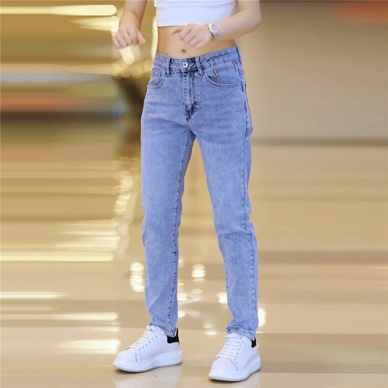 1506-1/KT11721/P43美式复古牛仔裤男新款浅色宽松阔腿男裤子百搭,男装牛仔裤,星座1506-1