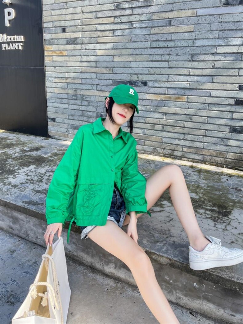 抽绳休闲衬衫，女装衬衫，百变诱惑(6F)