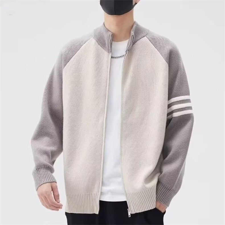 网络图现货美式潮牌简约撞色设计感情侣宽松毛衣JM336-P63,男装针织衫/毛衣,星座715-7