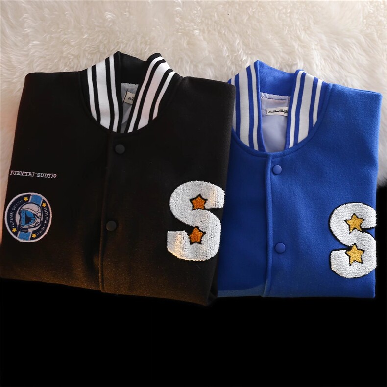 欧美嘻哈皮拼接棒球服外套男潮牌街头毛呢拼皮夹克X846P40,男装夹克,星座1116-2