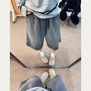 网图现货 D258 L1726 特38  水洗渐变灰短裤图片