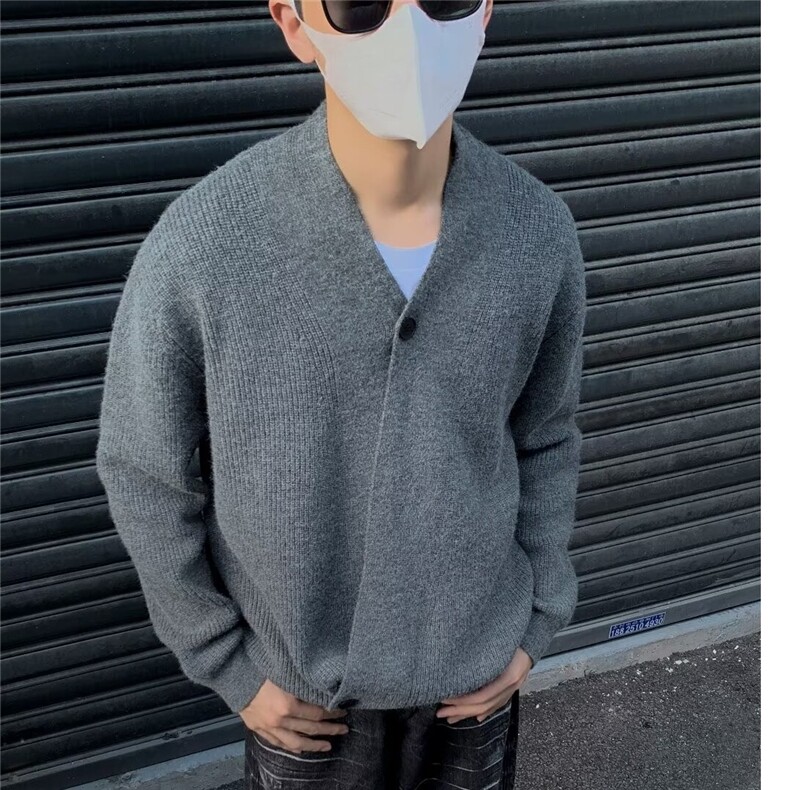 针织衫道袍毛衣秋季情侣开衫老钱百搭松弛慵懒感上衣外套MY866,男装针织衫/毛衣,星座601-2