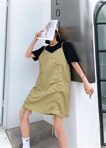 拼接连衣裙，女装连衣裙，雪蘭桐(6F)